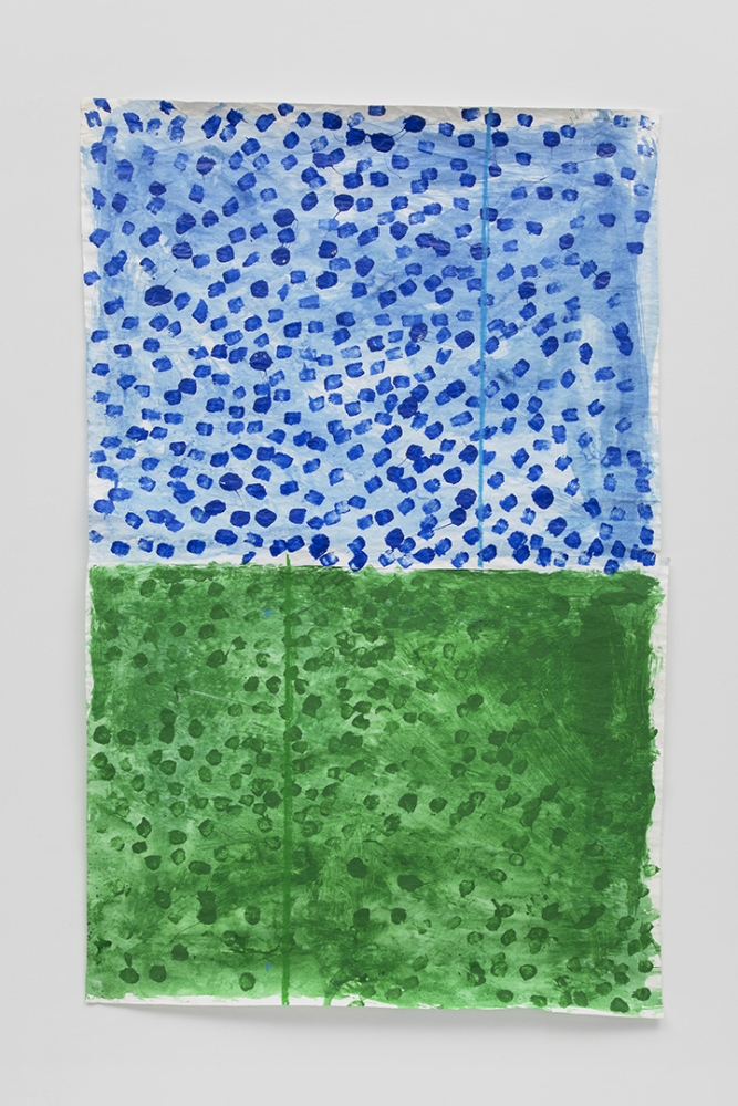 Untitled, 2020 Acrylic on paper, two panels