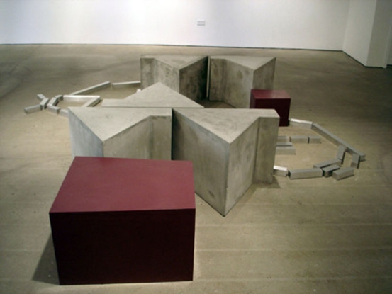 Silent Diagram: Reading #14 + 9A, 2009-10, Polyester resin, concrete and aluminum