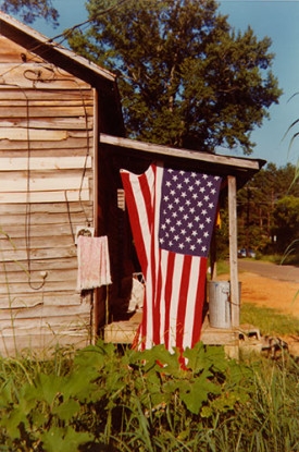 House with Flag, Greensboro, Alabama, 1977, Extacolor Brownie print