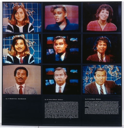A Case Study in Finding an Appropriate TV Newswoman (A CBS Docudrama in Words and Pictures), 1984, Dye bleach prints, twelve panels