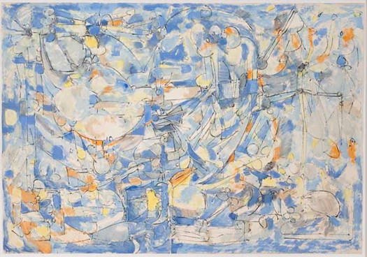 Untitled, c. 1959, Watercolor and pencil on paper