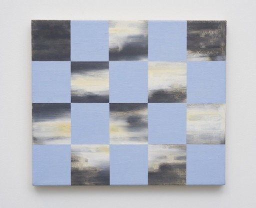 Untitled (Blue and Tone-bar Checkerboard), 1992, Oil on canvas
