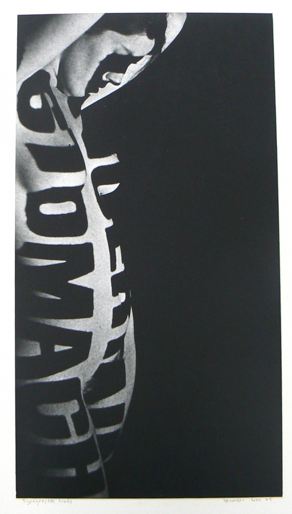 Typographic Nude, 1965, Silver gelatin print