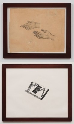 Lost and Found, 1991, Pencil on paper and found drawing