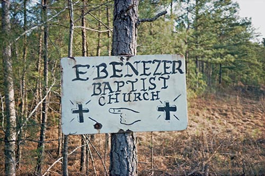 Church Sign, Tuscaloosa County, Alabama, 1976, Digital pigment print on Hahnemuhle paper