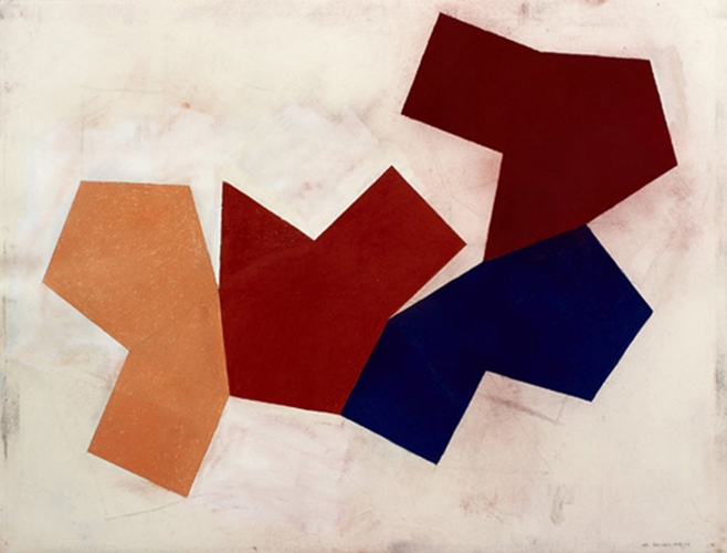 Four Shapes, 1973-76, Pastel on paper