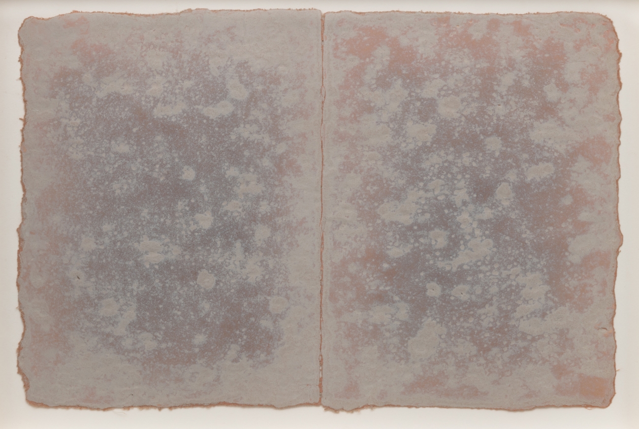 Small Ledger Series: West Kennett, Wiltshire, England, 1979, Earth from site on muslin mounted rag paper
