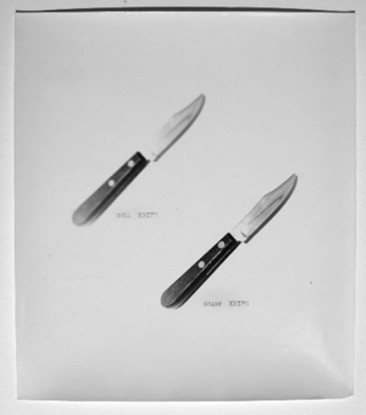 Dull Knife / Sharp Knife, 1972, Silver gelatin print