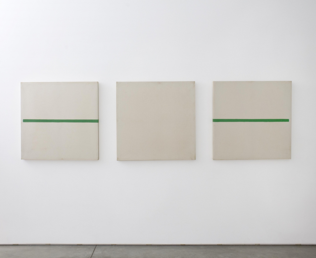 Green Line, 1966&nbsp;, Oil on canvas in three parts&nbsp;
