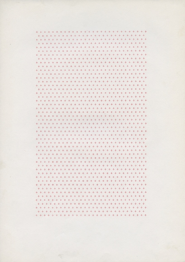 Irma Blank, Eigenschriften, Pagina 86, 1970