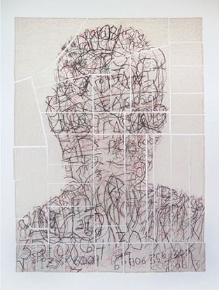 DJ (Graffiti Map), 2011, Graphite and ink on cut handmade paper