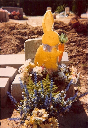 Grave with Styrofoam Rabbit, Hale County, Alabama, 1977, Vintage color Brownie print on Ektacolor paper