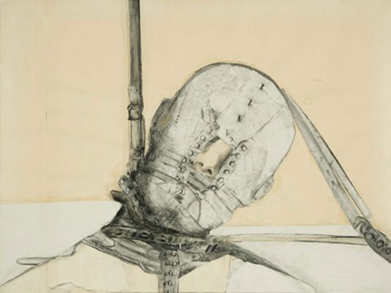 Sonta, 1971, Mixed media collage with oil graphite on paper