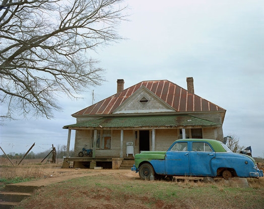 House and Car, Near Akron, Alabama, 1978, Digital pigment Brownie print on Hahnemuhle paper