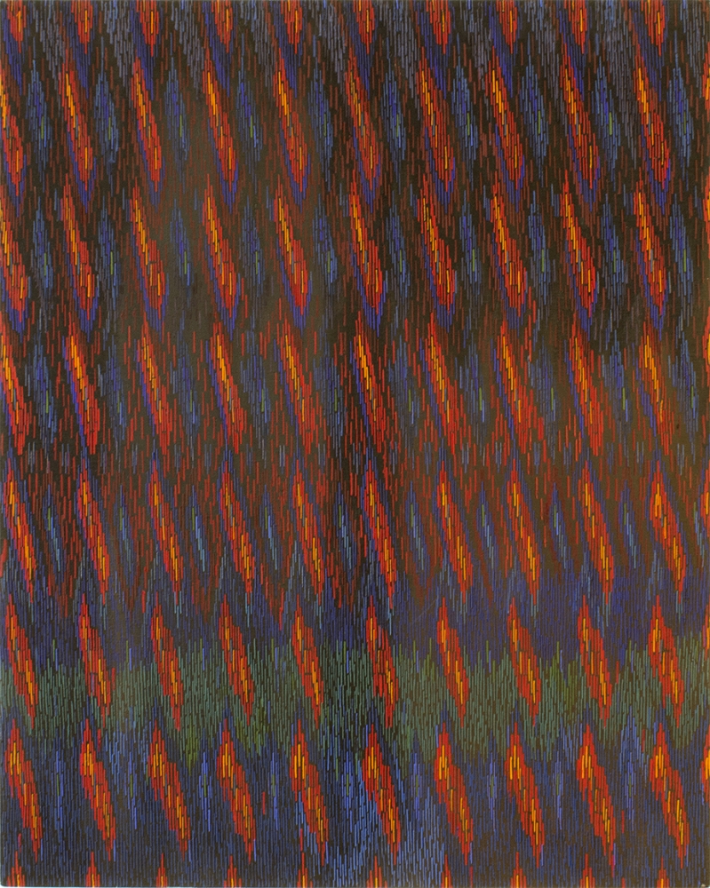 Weaving, 1973 oil on canvas