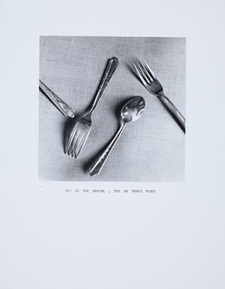 One of Two Spoons / Two or Three Forks, 1973, Silver gelatin print