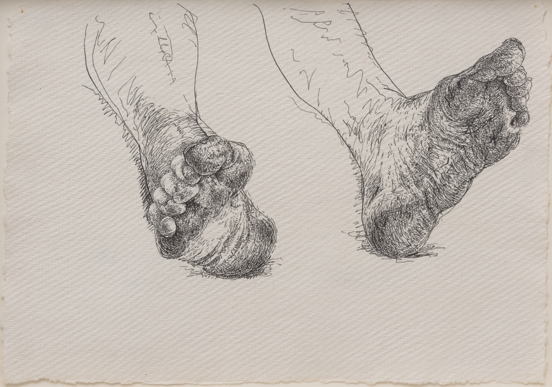 Bob&rsquo;s Feet (4), 2015, Ink on paper