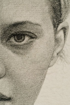Chassity, 2010 (detail), Graphite text on handmade paper