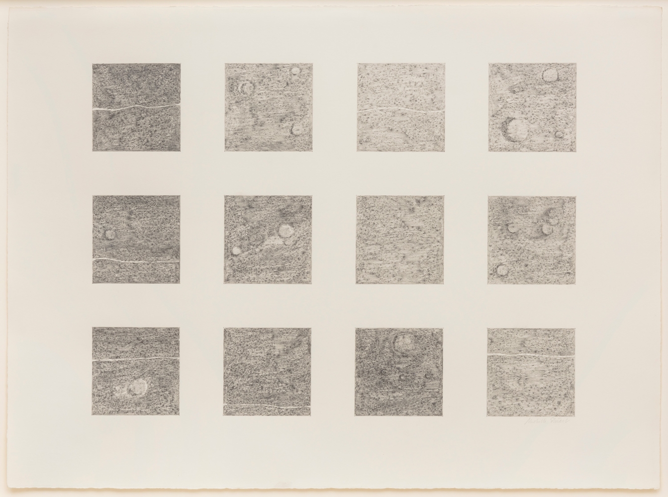 Scanning Sequence, 1969, Graphite on Rives paper