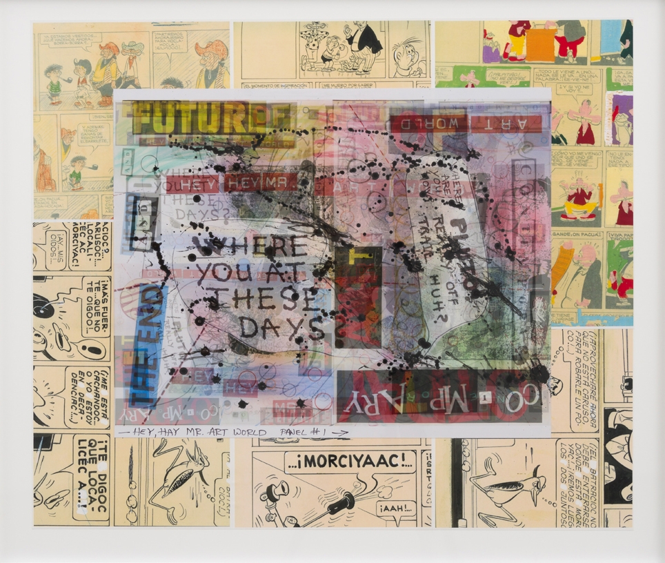 Hey, Hay Mr. Art World Panel #1, 2016, Collage (C-print, color Xerox, ink and paint)