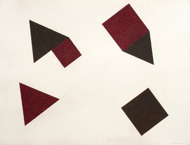 3, 4, 5, 6 (R/B), 1973, Pastel on paper