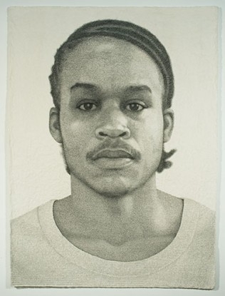 Timothy, 2010, Graphite text on handmade paper