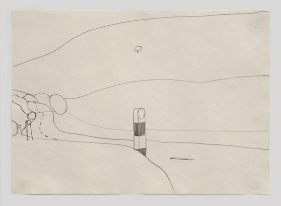Landscape Drawing, 1967, Pencil on paper