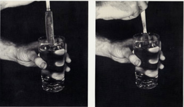 Knife in the Water, 1972, Silver gelatin print