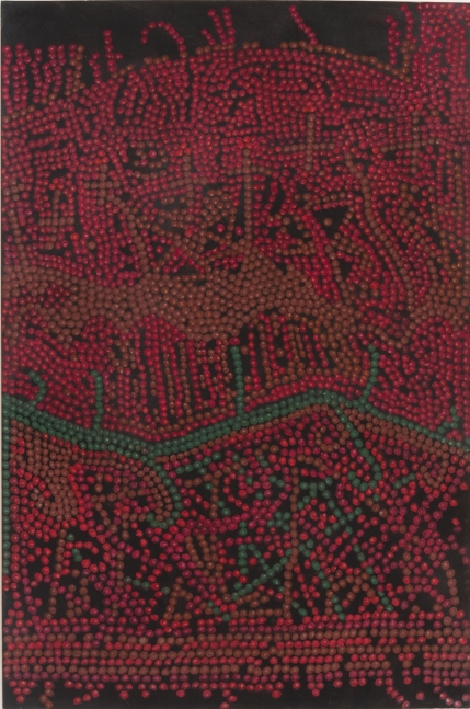 Rootworld, 1970, Pastel and acrylic on paper