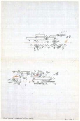 Placed Parallel-Duplicates (without looking), 1967, Ink on paper