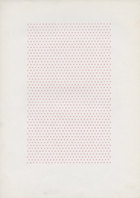 Irma Blank, Eigenschriften, Pagina 86, 1970
