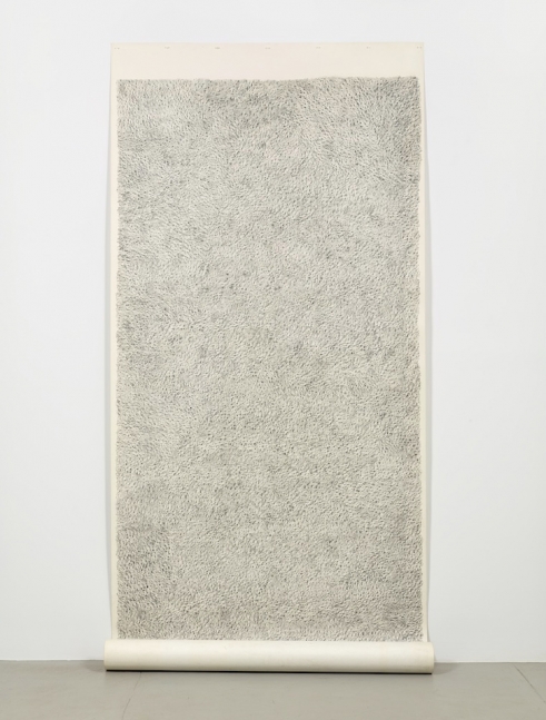 #9 Zena, 1973, Graphite over earth, pencil, and red pencil on muslin mounted rag paper