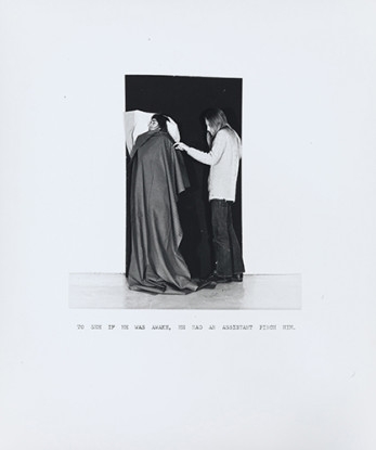 To see if he was awake, He had an assistant pinch him, 1971, Silver gelatin print