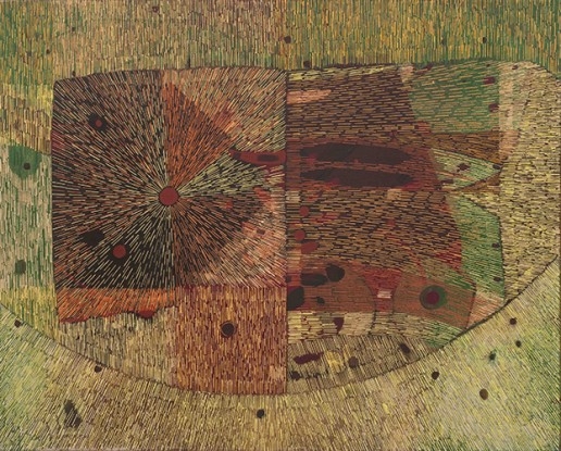 Section from the Burlap Plain, 1951, Oil on canvas