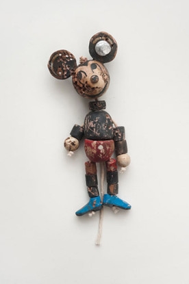 Untitled (Mickey and Blue Adidas), 2011, Paint, pencil, ink and unfired clay