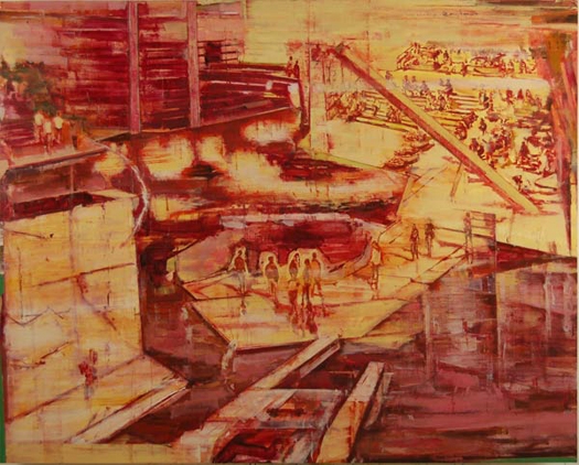 Untitled (Plaza), 2006, Oil on linen
